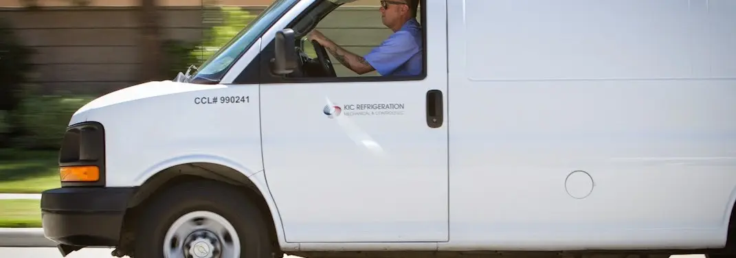 KIC Refrigeration service vehicle serving Frankford area